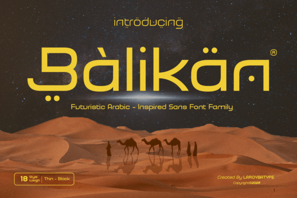 Balikan Font: Premium Arabic-Inspired Sans Serif for Editorial Design
