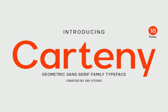 Carteny Font: A Geometric Sans for Editorial Design