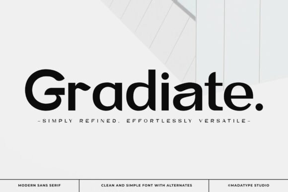 Gradiate Font: Sleek Sans Serif for Handmade Labels