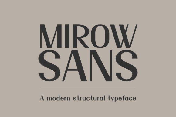 Mirow Sans Font for Modern Handmade Product Design