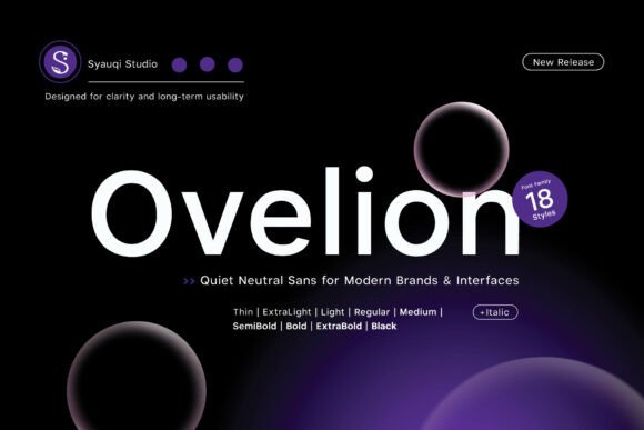 Ovelion Font: A Quiet Sans Serif for Modern Branding