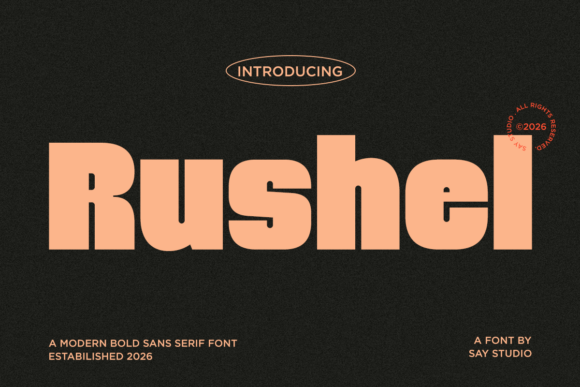 Rushel Font: Bold Sans Serif for High-Impact Marketing