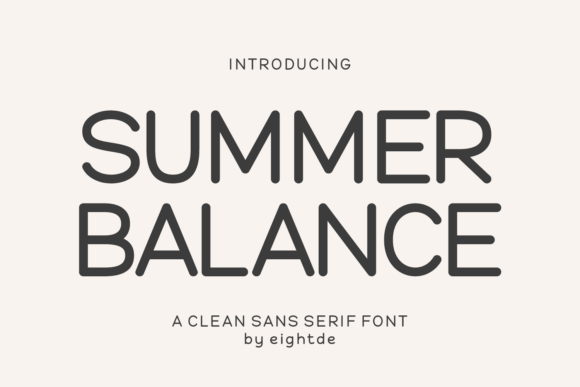 Summer Balance Font for Handmade Products and Printables