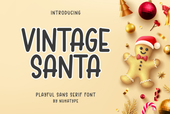 Vintage Santa Font for Warm Editorial Design