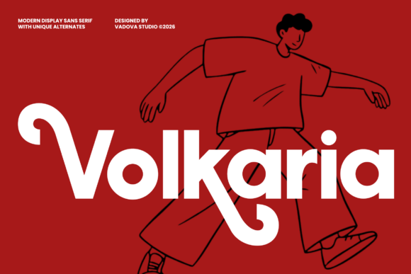 Volkaria Font: Bold Geometric Sans Serif for Editorial Design