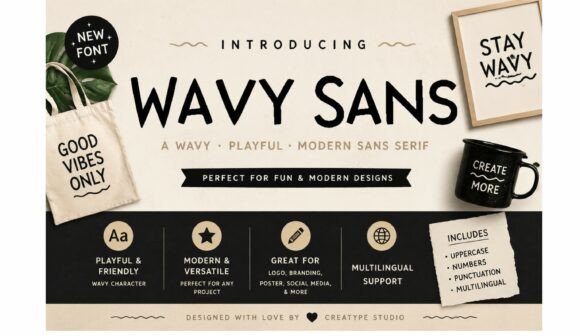 Wavy Sans Font: Playful Branding for Digital Campaigns
