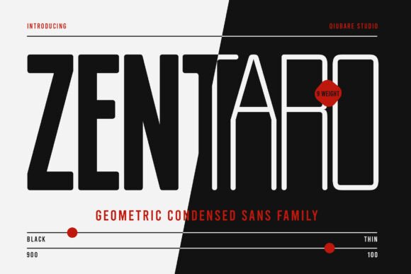 Zentaro Font: Bold Geometric Type for Digital Marketing